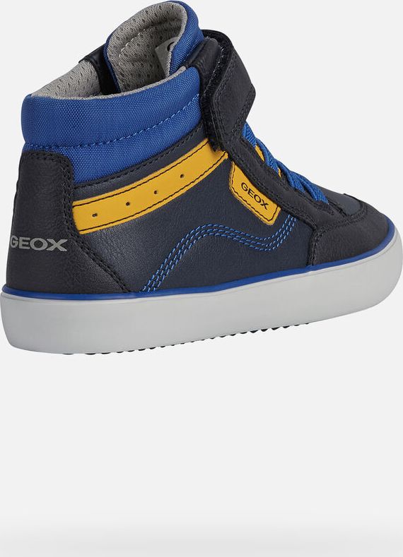 GEOX dětské kotníkové boty GISLI BOY modré - žluté - J165CB - 0657 Velikost: 39 - obrázek 5