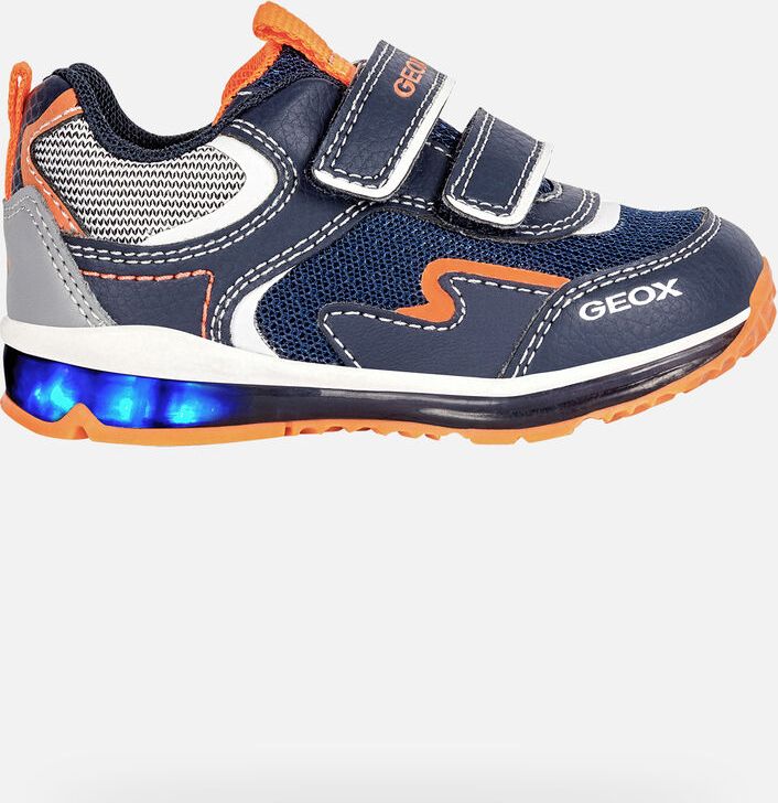 GEOX dětské boty pro první krůčky se svítící podrážkou TODO BABY BOY modré - oranžové Velikost: 24 - obrázek 1