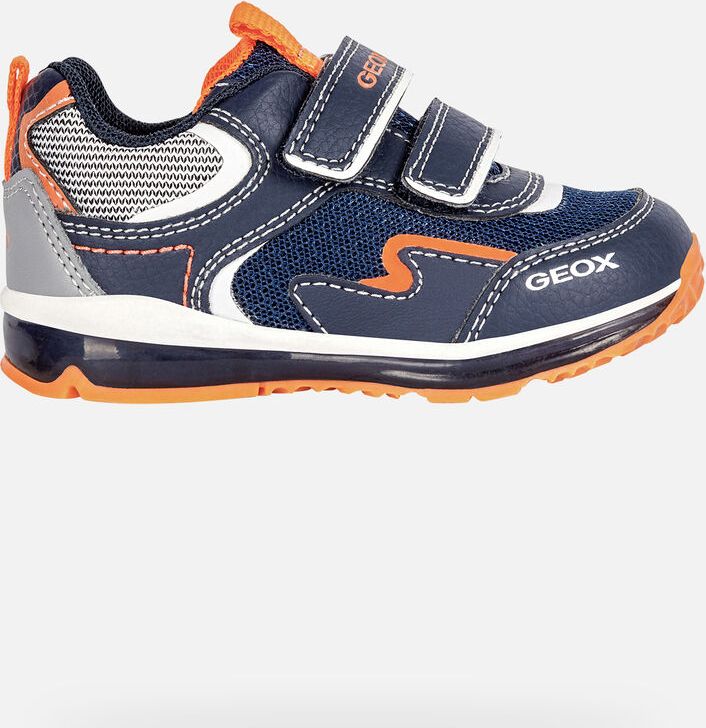 GEOX dětské boty pro první krůčky se svítící podrážkou TODO BABY BOY modré - oranžové Velikost: 24 - obrázek 2
