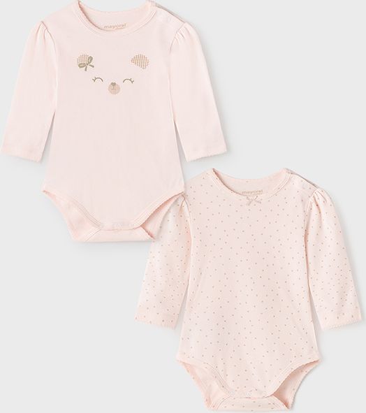 Mayoral kojenecké body s dlouhým rukávem set 2 ks 2701 - 066 Velikost: 55 - obrázek 1