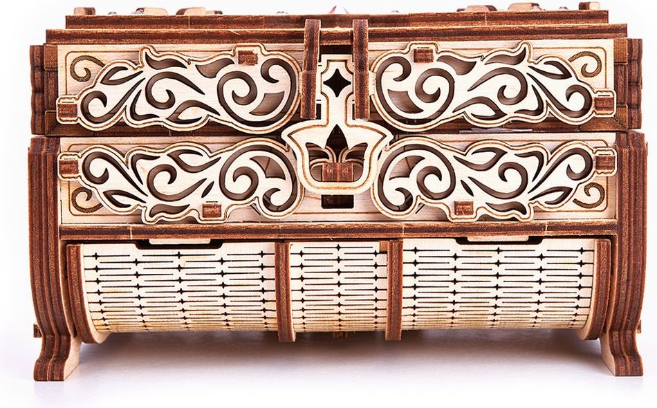 Wood Trick "Šperkovnice zdobená drahokamy od firmy Swarowski" - 3D dřevěné mechanické puzzle - obrázek 4