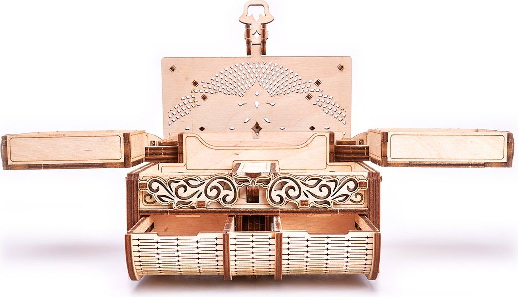 Wood Trick "Šperkovnice zdobená drahokamy od firmy Swarowski" - 3D dřevěné mechanické puzzle - obrázek 5