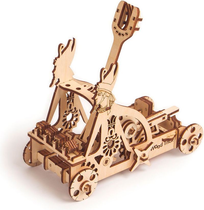 Wood Trick  "Katapult" - 3D dřevěné mechanické puzzle - obrázek 2