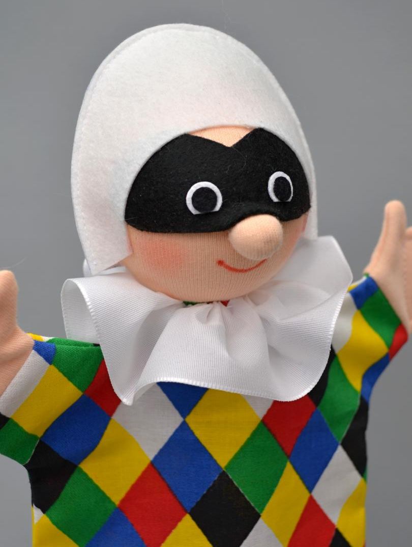 Maňásek na ruku - Harlekýn - obrázek 2