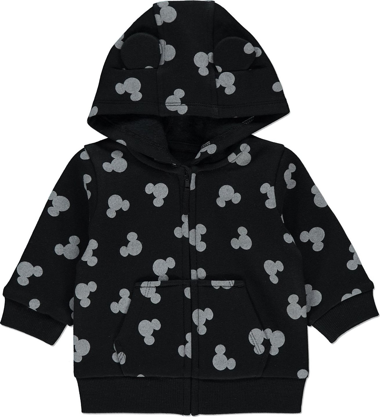 Kojenecká mikina GEORGE, černá, motiv Mickey mouse Velikost: 56 - 62cm (0 - 3 měsíce) - obrázek 1
