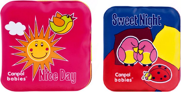 Canpol babies Měkké knížky pískací Den a noc 2ks - obrázek 1