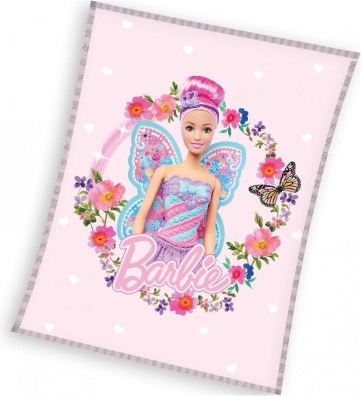 Carbotex · Fleecová deka Barbie - motiv Motýlí víla - 110 x 140 cm - obrázek 1