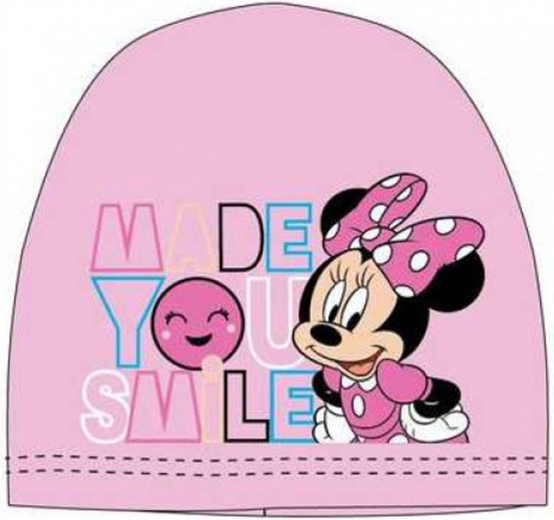 Setino · Dívčí jarní / podzimní čepice Minnie Mouse - Disney - motiv Made you smile 52 Světle růžová - obrázek 1