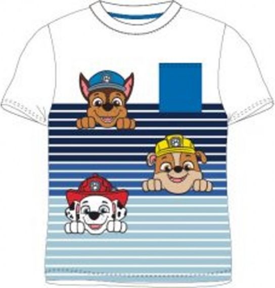 SpinMaster - Chlapecké bavlněné tričko s krátkým rukávem Tlapková patrola / Paw Patrol - pruhy 116 - obrázek 1