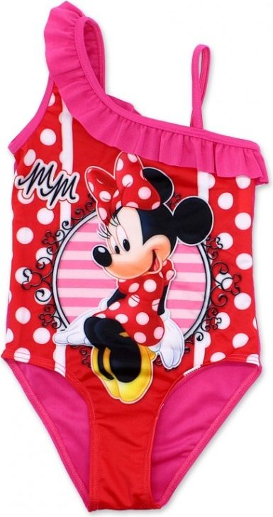 Setino - Dívčí jednodílné plavky Minnie Mouse - Disney - tm. růžové 98 - obrázek 1