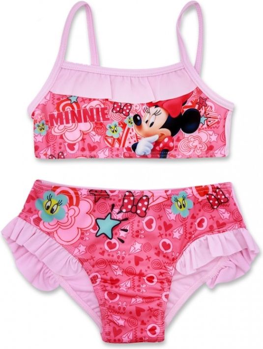 Setino - Dívčí dvoudílné plavky bikiny Minnie Mouse Disney - sv. růžové 98 - obrázek 1