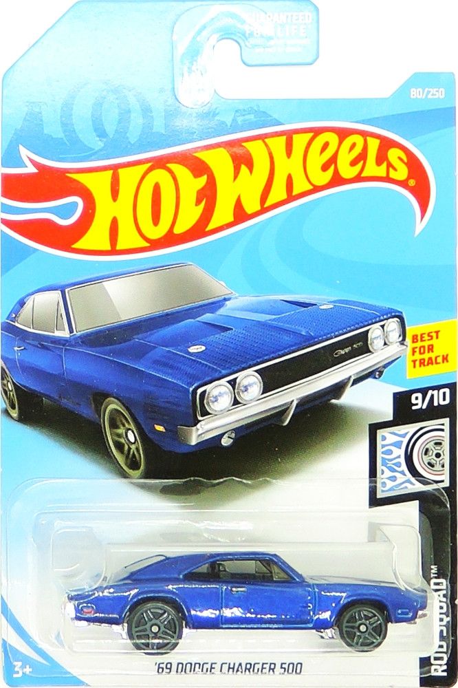 Mattel HOT WHEELS - '69 Dodge Charger 500 (blue) - obrázek 1