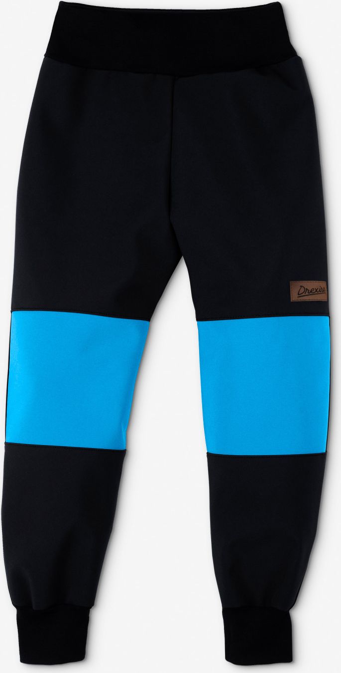 Drexiss zimní softshellové kalhoty BLACK-BLUE Velikost: 80-86 - obrázek 1