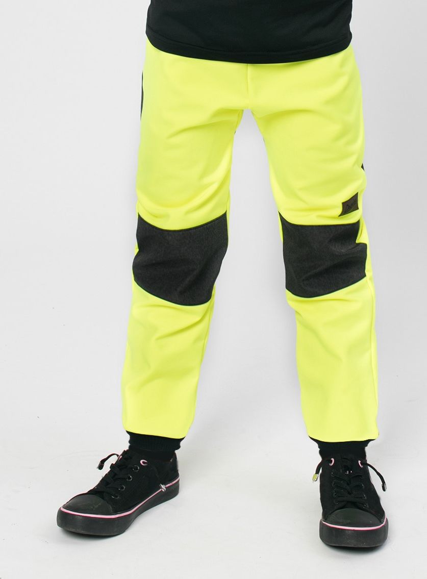 Drexiss zimní softshellové kalhoty NEON YELLOW-GREY Velikost: 104 - obrázek 1