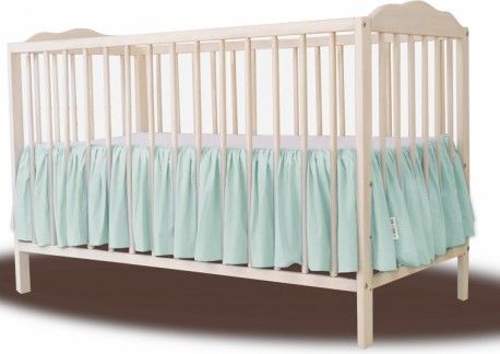 Baby Nellys Bavlněný volánek pod matraci - mátová, Rozměry 140x70 - obrázek 1