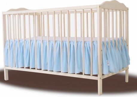 Baby Nellys Bavlněný volánek pod matraci - sv. modrý, Rozměry 120x60 - obrázek 1