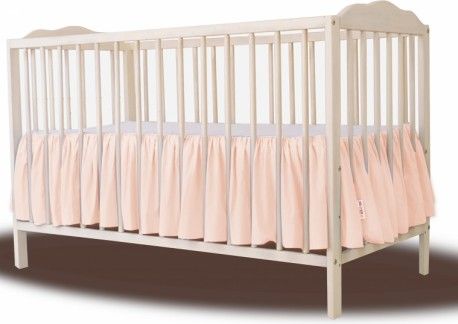 Baby Nellys Bavlněný volánek pod matraci - meruňková, Rozměry 140x70 - obrázek 1