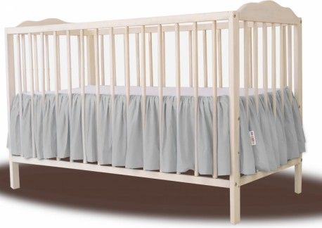 Baby Nellys Bavlněný volánek pod matraci - šedá, Rozměry 140x70 - obrázek 1