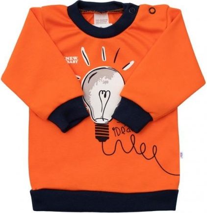 Kojenecké bavlněné tričko New Baby Happy Bulbs, Oranžová, 56 (0-3m) - obrázek 1