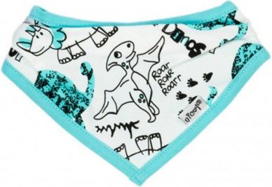 Kojenecký bavlněný šátek na krk Nicol Dinosaur, Tyrkysová, Univerzální - obrázek 1