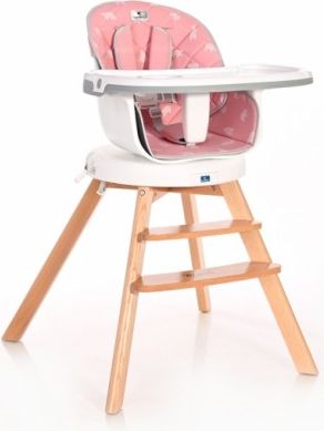 Jídelní židlička Lorelli NAPOLI WITH ROTATION PINK BEARS - obrázek 1
