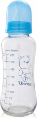 Skleněná lahvička Lorelli pro kojené děti 240 ml BLUE - obrázek 1