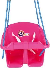 Houpačka Baby plast růžová nosnost 20kg 36x30x29cm 24m+ - obrázek 1