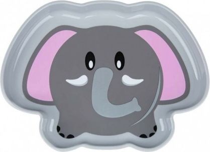 Akuku Plastový talířek - Slon, šedý - obrázek 1