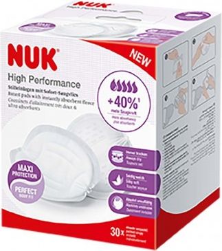 Prsní polštářky NUK High Performance 30 ks, Bílá - obrázek 1