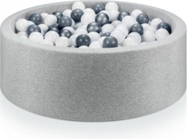 NELLYS Bazén pro děti 99x35cm + 150 balónků - šedý - obrázek 1