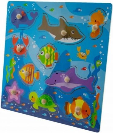 Tulimi Dřevěné zábavné puzzle vkládací - Oceán I.