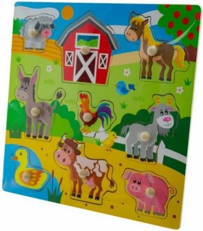 Tulimi Dřevěné zábavné puzzle vkládací - Velká farma