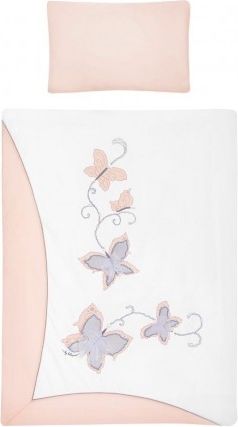 2-dílné ložní povlečení Belisima Butterfly 100/135 růžové, Růžová - obrázek 1