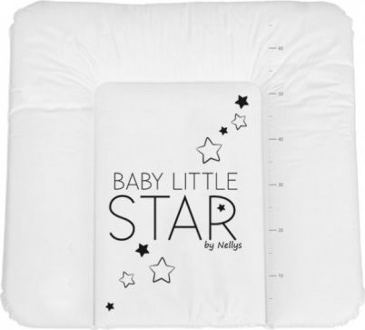 NELLYS Přebalovací podložka, měkká, BABY STAR, 85 x 72cm, bílá - obrázek 1