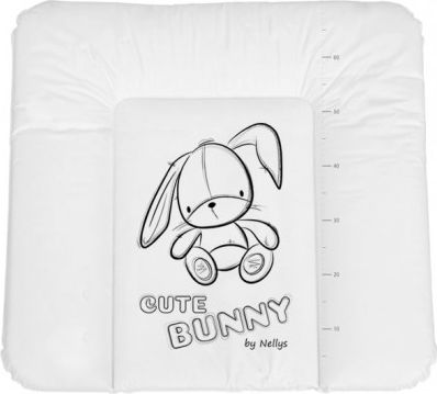 NELLYS Přebalovací podložka, měkká, Cute Bunny, 85 x 72cm, bílá - obrázek 1