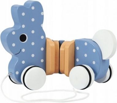 Trefl Edukační dřevěná hračka Zajíček, modrá - obrázek 1