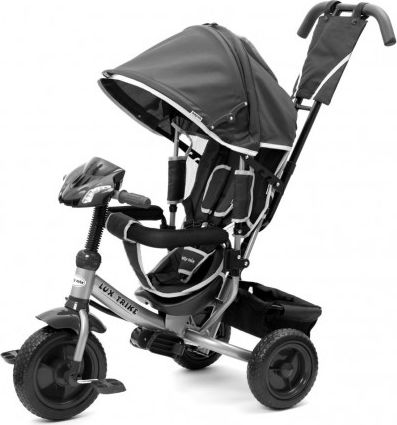 Dětská tříkolka s LED světly Baby Mix Lux Trike tmavě šedá, Šedá - obrázek 1