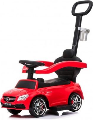 Odrážedlo s vodící tyčí Mercedes Benz AMG C63 Coupe Baby Mix červené, Červená - obrázek 1