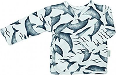 Kojenecká bavlněná košilka Nicol Dolphin, Modrá, 56 (0-3m) - obrázek 1