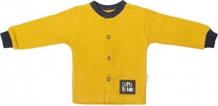 Mamatti Novorozenecká bavlněná košilka, kabátek, Hero - hořčicová, Velikost koj. oblečení 50 (0-1m) - obrázek 1