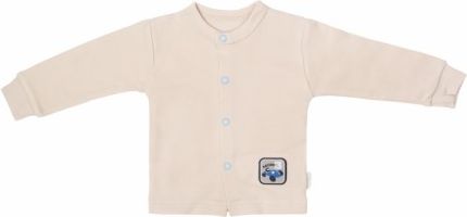 Mamatti Novorozenecká bavlněná košilka, kabátek, Čísla - béžová, Velikost koj. oblečení 56 (1-2m) - obrázek 1