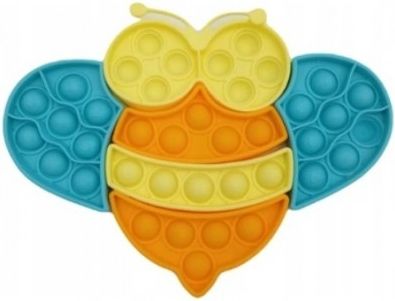Pop It - Praskající bubliny, silikonová, antistresová spol. hra, Puzzle včelka - obrázek 1