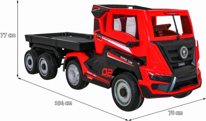 Dětský elektrický kamión s přívěsem - obrázek 3