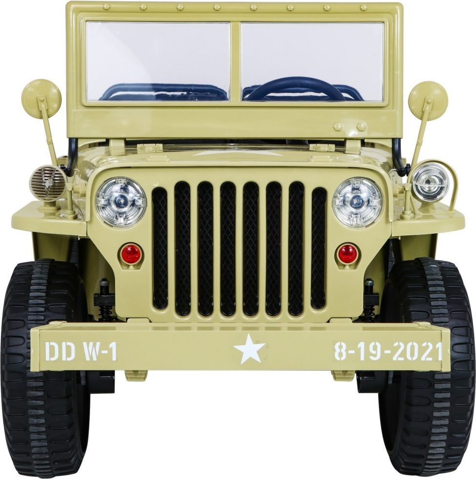 Dětský elektrický vojenský jeep willys 4x4 - zelený - obrázek 5