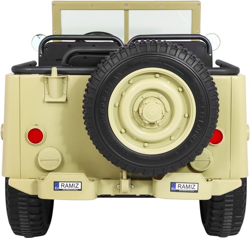 Dětský elektrický vojenský jeep willys 4x4 - zelený - obrázek 8