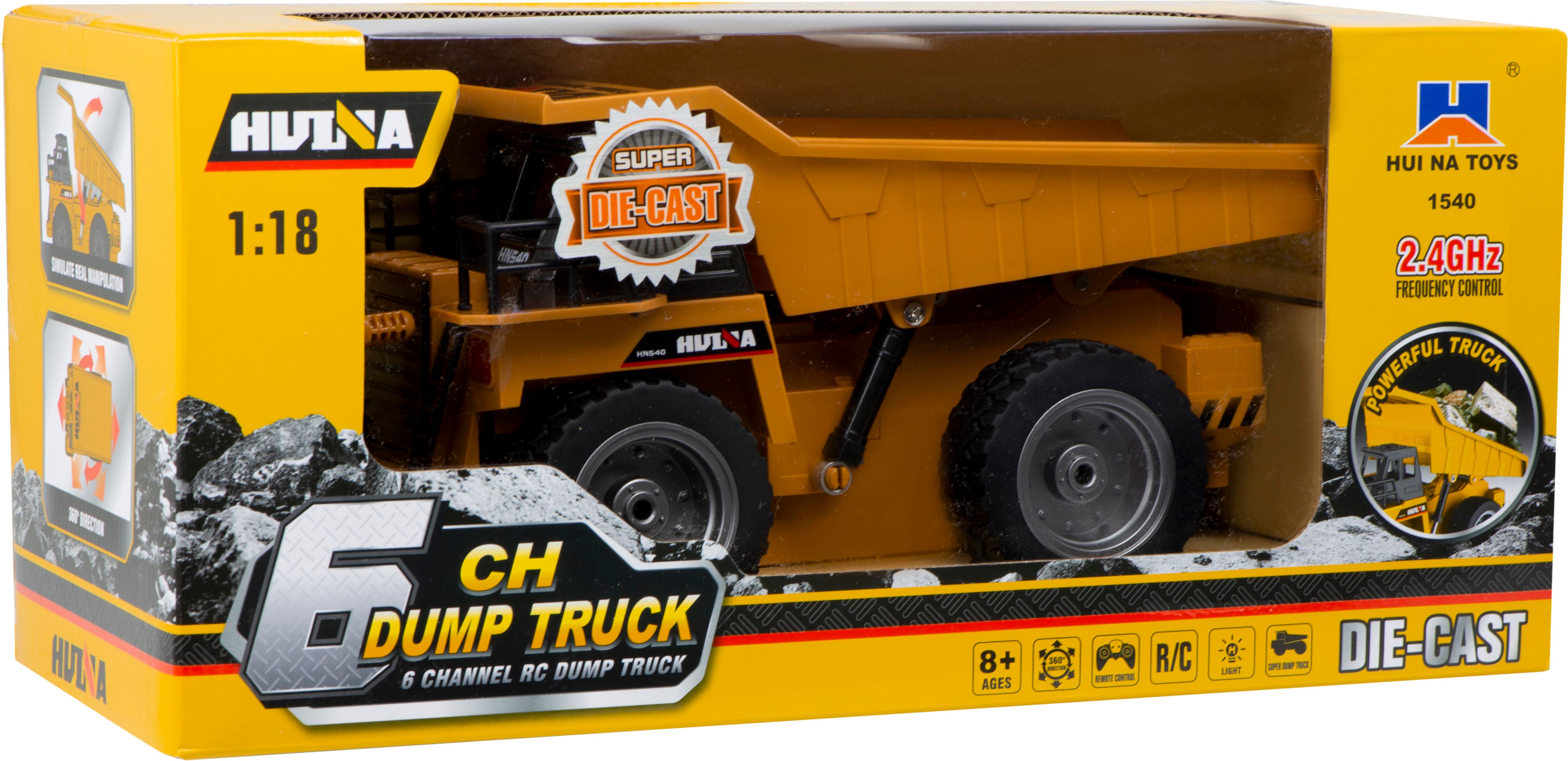 HUINA RC 1540 Nákladní automobil sklápěč RTR hnědá 1:18 - obrázek 5