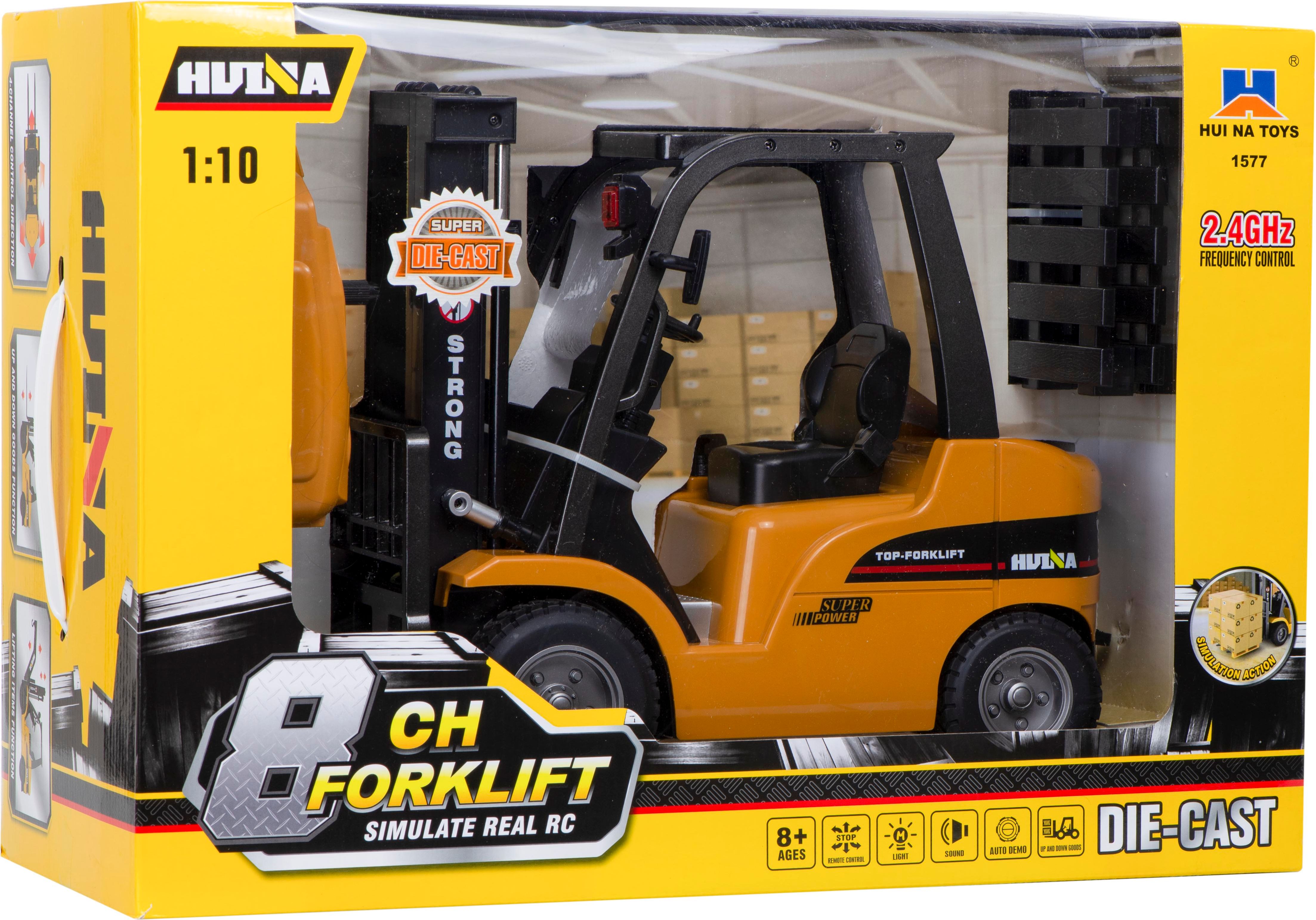 HUINA 1577 Vysokozdvižný vozík s kovovými vidlicemi - RTR, 8Ch, 2,4GHz, 1:10 - obrázek 3