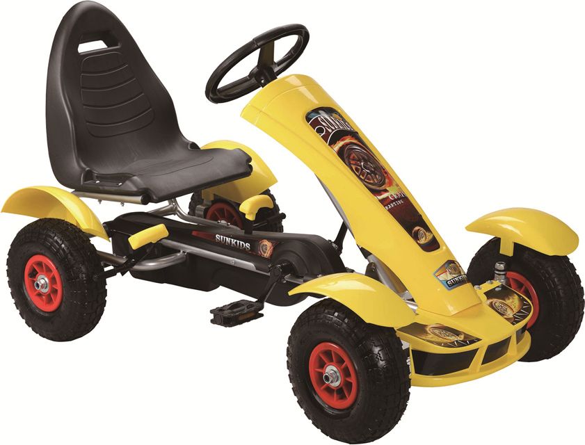 Šlapací čtyřkolka Go-Kart F618 - žlutá - obrázek 1