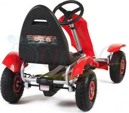 Šlapací čtyřkolka Go-Kart F618 - žlutá - obrázek 3