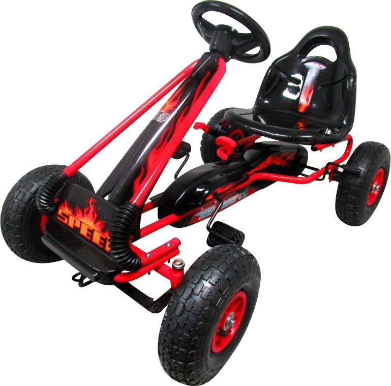 Šlapací motokára Gokart Fire - červená - obrázek 17